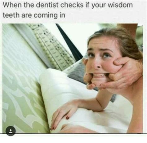dentist checking for wisdom teeth meme girl jessie