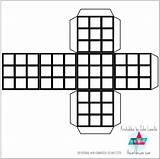 Cube Rubik Printable Color Rubiks Coloring Template Blank Paper Craft Printables Own Only sketch template