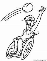 Wheelchair Basketball Coloring Printable Clipart Ball Pages Sports Kids Playing Player Cartoon Football Throwing Baseball Boy Cliparts Printables Girl Print sketch template