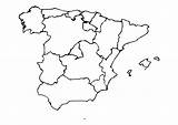 Spain Map Blank Coloring Transparent States Clip Background Vector Clipart Pages Country Books sketch template