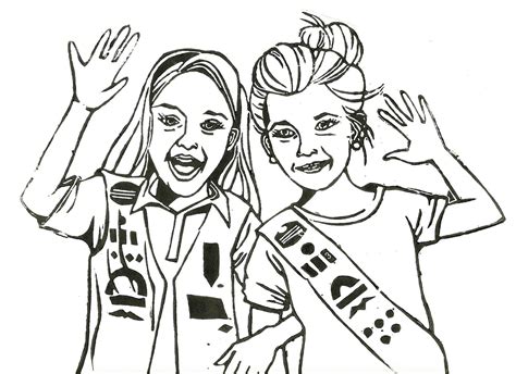 girl scouts coloring page  picture coloring home