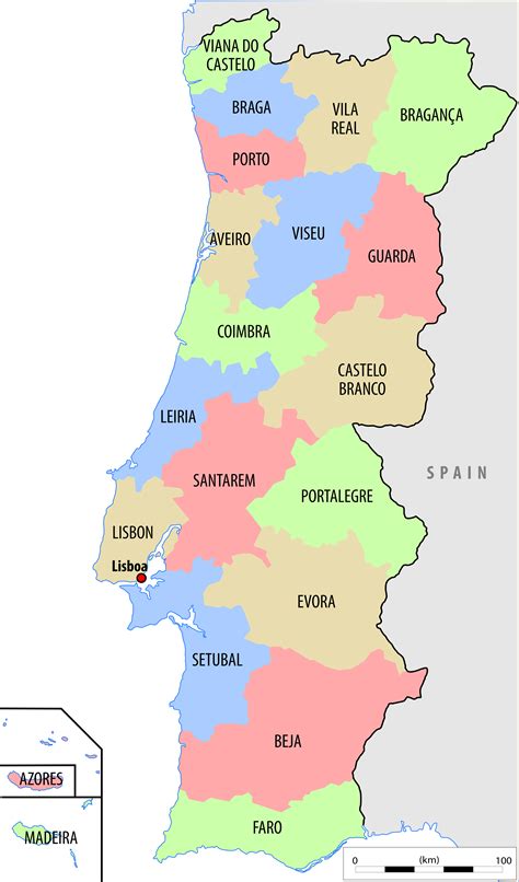 regional map  portugal