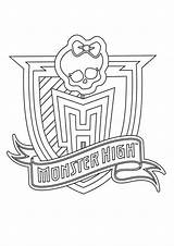 Monster High Coloring Logo Pages Monsters sketch template
