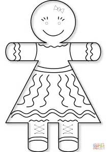 gingerbread girl coloring page  printable coloring pages
