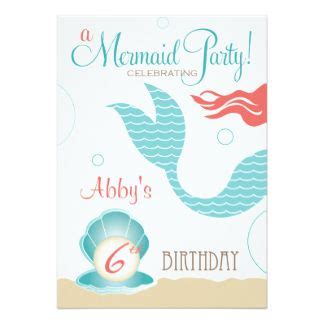 mermaid invitations  mermaid announcements invites birthday