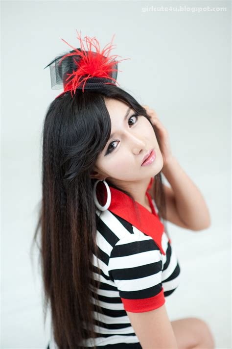 Cha Sun Hwa Black White And Red ~ Cute Girl Asian Girl Korean