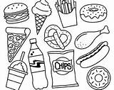 Food Junk Drawing Junkfood Getdrawings sketch template