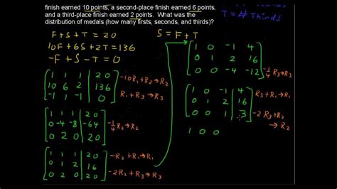 Solving Applications Using Matrices College Algebra Tips Youtube