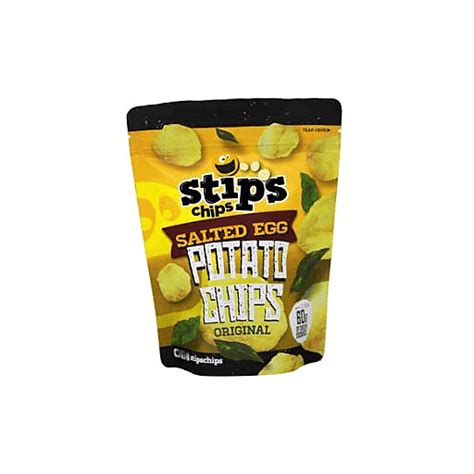 stips chips salted egg potato chips original  chips crackers