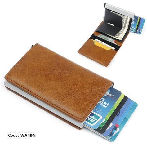 wan slim aluminum credit card holder wallet retailbd