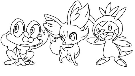 pokemon starters gen  coloring page  thewritinggamer  deviantart