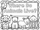 Animal Habitats Printable Book Worksheets Sorting Animals Kindergarten Cover Kids Posters Live Preschool Where Grade Activities Books Science Choose Board sketch template