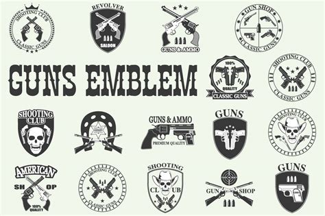 guns emblem ~ graphics on creative market
