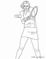 Tennis Coloring Lindsay Pages Davenport Playing Hellokids Print Color Players sketch template