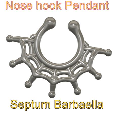 Stl Datei Fake Nose Hook Pendant Piercing Female Septum Barbaella Male