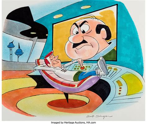 jetsons george jetson   spacely illustration original art lot  heritage auctions