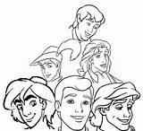 Disney Princes sketch template