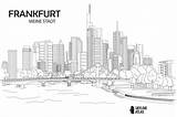 Stadt Ausmalbilder Ausmalbild Frankfurt Wolkenkratzer Skylineatlas sketch template