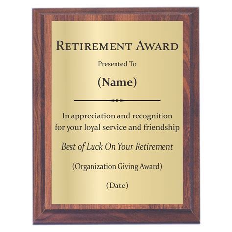 retirement plaque retirement plaques award plaque achievement awards