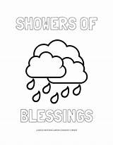 Showers Blessing sketch template