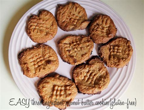 easy  ingredient peanut butter cookies gluten