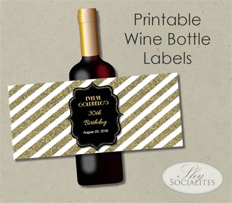 diy wine labels template  printable templates