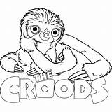 Croods Colorir Desenhos Sloth Krudowie Scimmia Faultier Kolorowanki Dinokids Filme Ausmalbild Malvorlagen Xcolorings Malvorlage Gratis Stamparla Clicca Clic sketch template