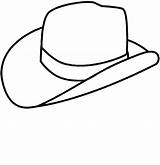 Hat Cowboy Coloring Pages Line Outline Drawing Printable Simple Getdrawings Hats Fedora Color Clip Kids sketch template