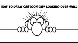 cartoon guy   wall   draw step  step drawing tutorials