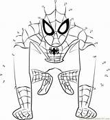 Spiderman Superhero Dot Connect Dots Worksheet Printable Kids sketch template