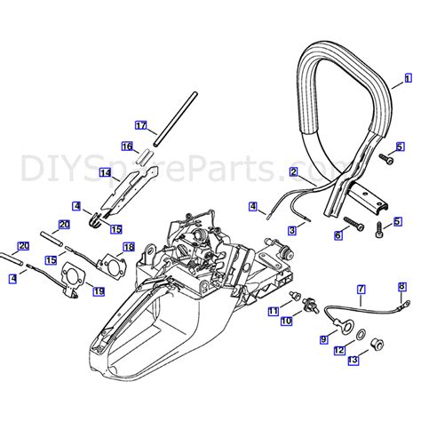 stihl ms  chainsaw ms wvh parts diagram heating