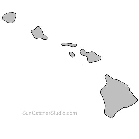 hawaii map outline png shape state stencil clip art scroll  pattern