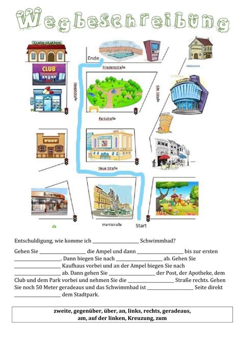 wegbeschreibung interactive worksheet       exercises