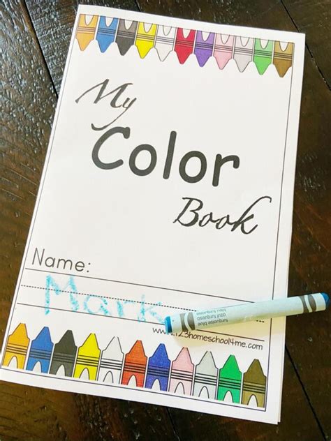 preschool color book printable