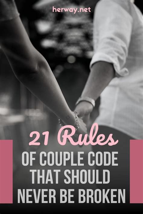 21 rules of couple code that should never be broken in 2020