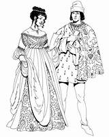Renaissance Coloring Pages Fashion Getcolorings Dresses Adult Printable Choose Board sketch template