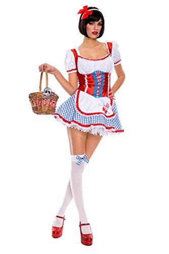 3 Pc Ladies Cute And Sexy Dorothy Costume Funtober
