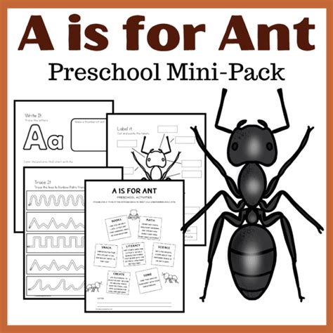 ant preschool printables