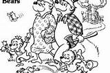 Bear Berenstain Coloring Pages Sister Swing Brother Playing sketch template