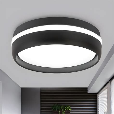 corridor led flushmount lighting contemporary black ceiling flush mount   acrylic shade