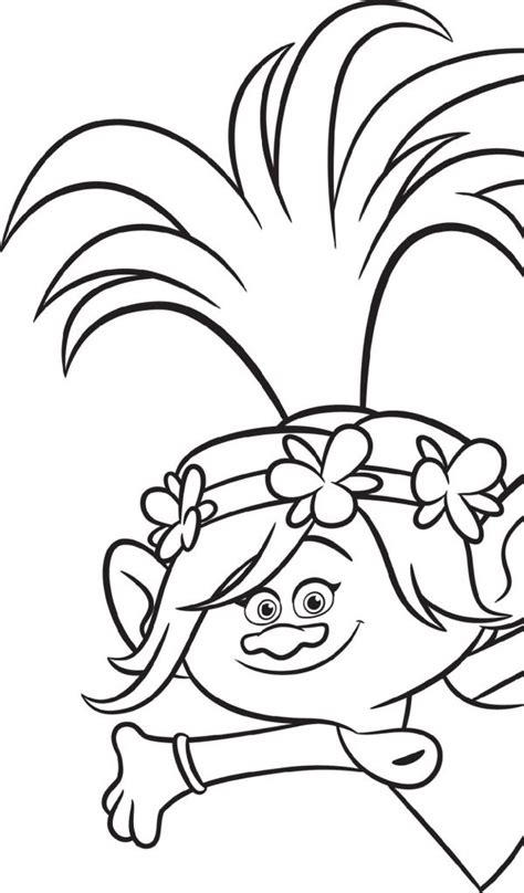 poppy trolls colouring picture barry morrises coloring pages