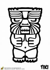 Tiki Totem Koh Lanta Moustache Colorier Hugolescargot Totems Tallas Hawaii sketch template