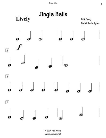 jingle bells  letters  traditional digital sheet