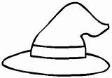 Hat Witch Coloring Template Drawing Outline Witches Pages Hats Clipart Cut Simple Halloween Cliparts Cartoon Printable Clip Outlines Templates Colour sketch template