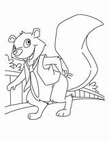 Coloring Pages Squirrel Flying sketch template
