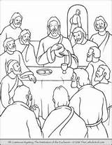 Luminous Rosary Mysteries 5th Eucharist Institution sketch template