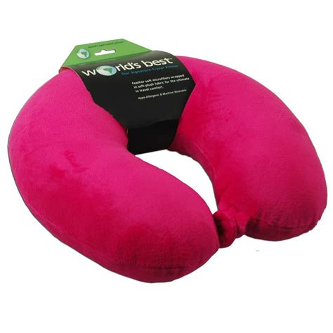 amazoncom worlds  feather soft microfiber neck pillow pink