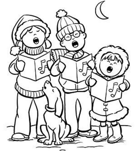 printable holiday coloring pages christmas carolers  parentscom