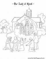 Lady Knock Coloring Kids Pages School Catholic Choose Board Bible Vacation sketch template