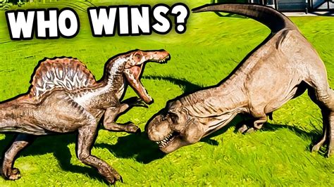 Spinosaurus Vs T Rex Who Wins Jurassic World Evolution